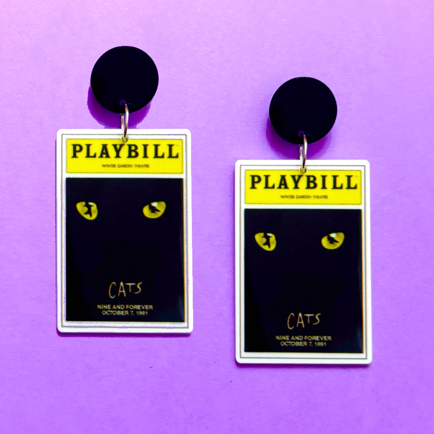 Cats Playbill Drop Earrings