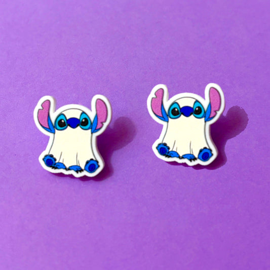 Ghost Stitch Post Earrings