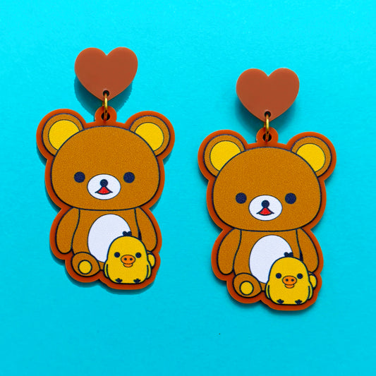 Kawaii Bear Drop Earrings