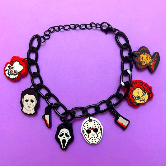 Horror Friends Black Charm Bracelet