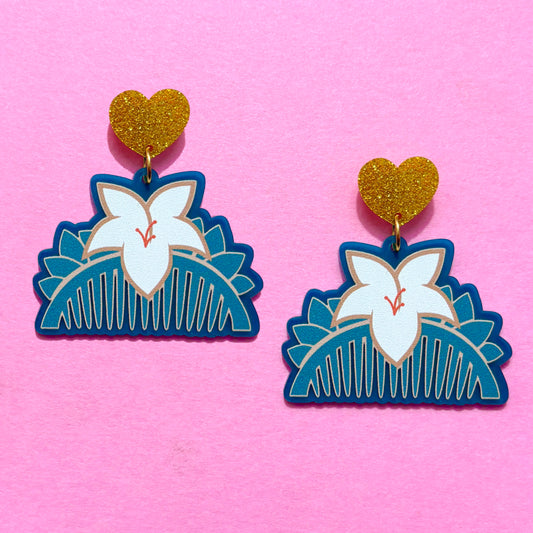 Warrior Princess Comb Drop Earrings