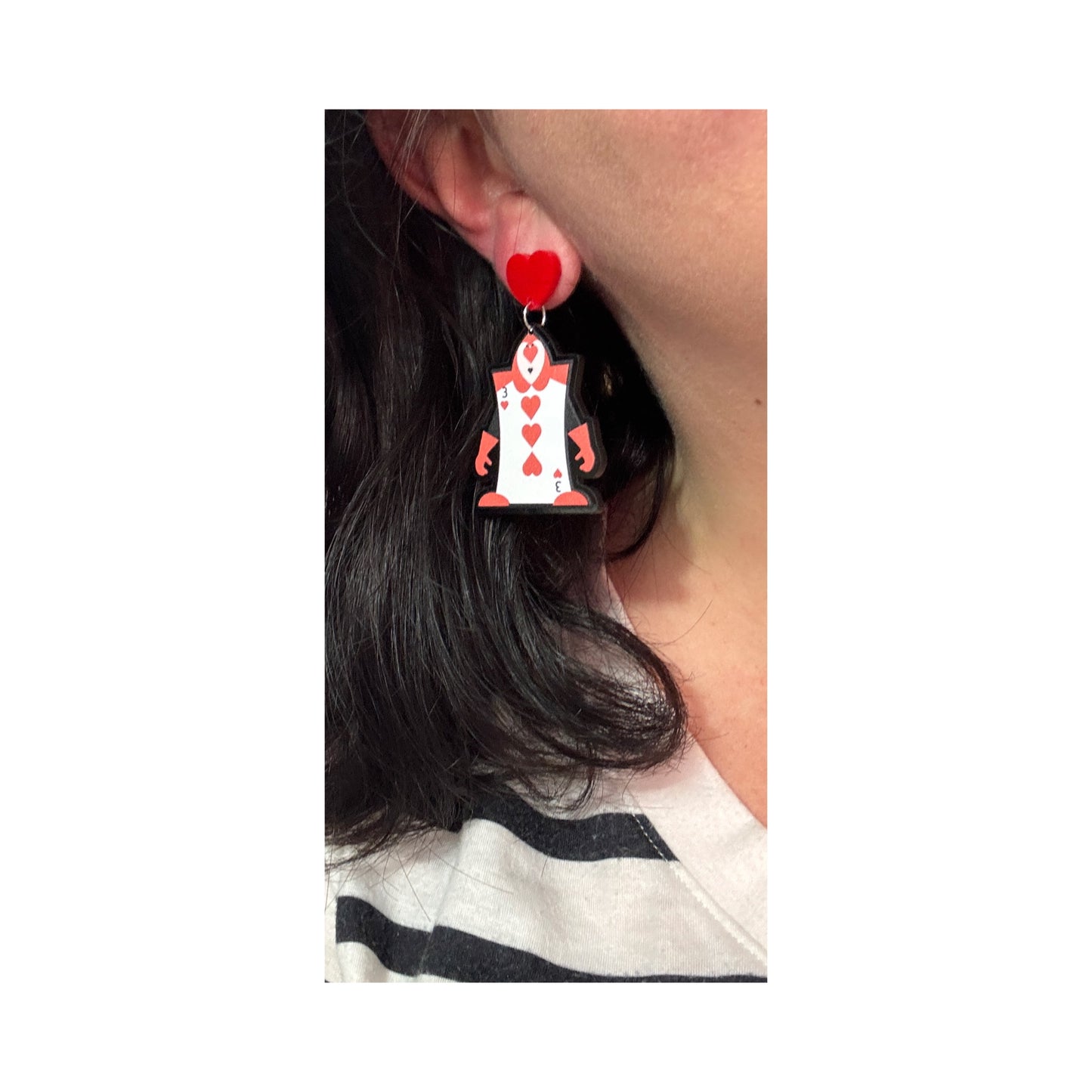 Wonderland Playing Cards Drop Earrings