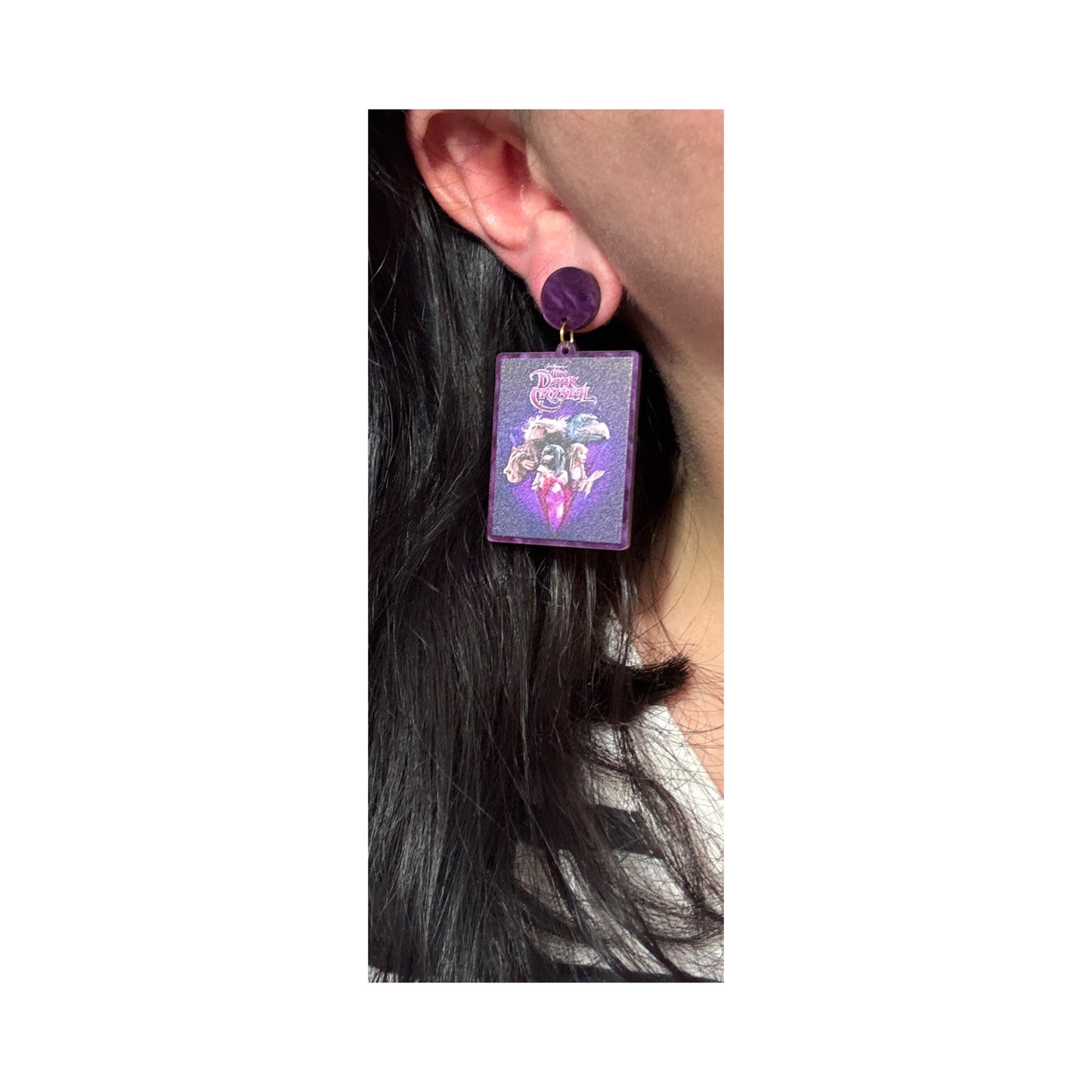 Dark Crystal Drop Earrings