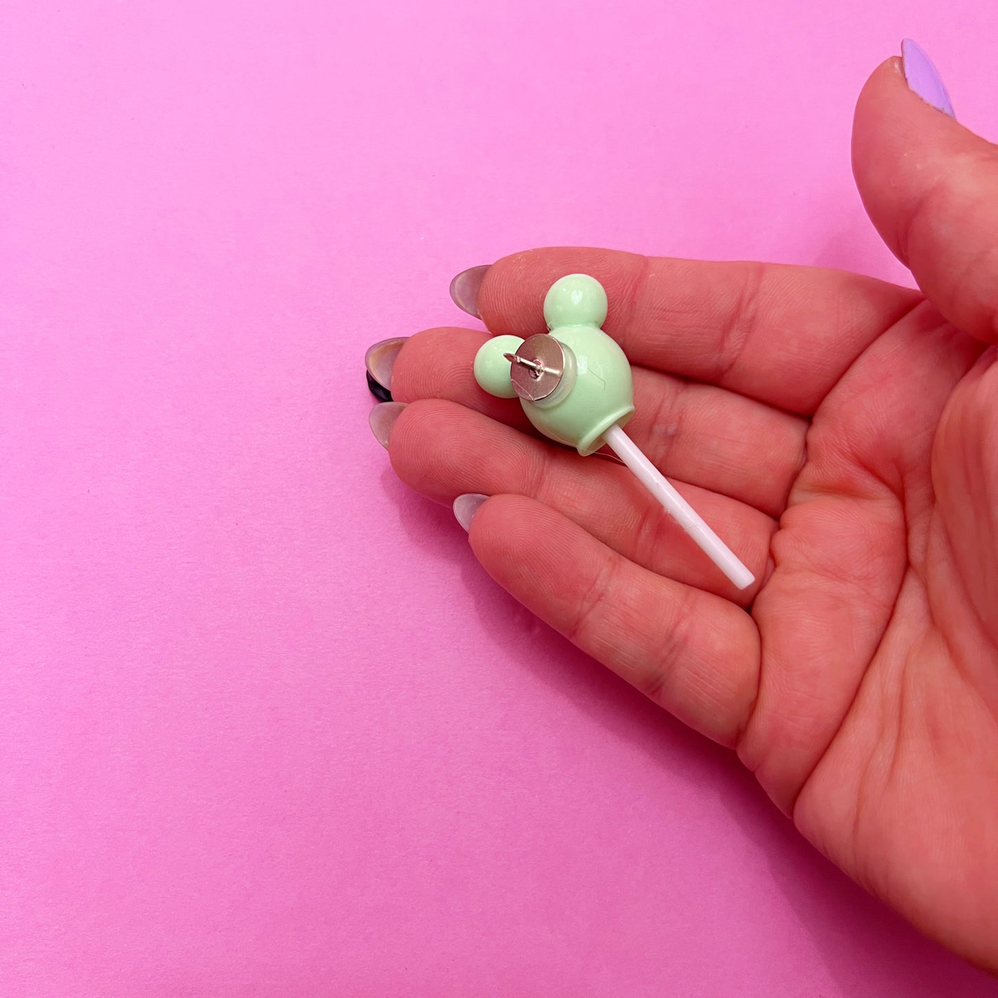Pastel Mint Mouse Lollipop Lapel Pin