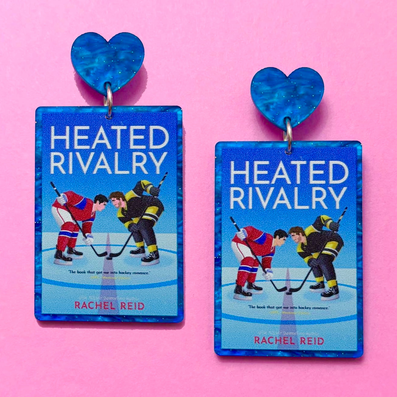 Heated Rivalry Book Drop Earrings