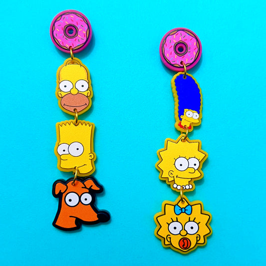 Homer & Family Tiered Drop Earrings