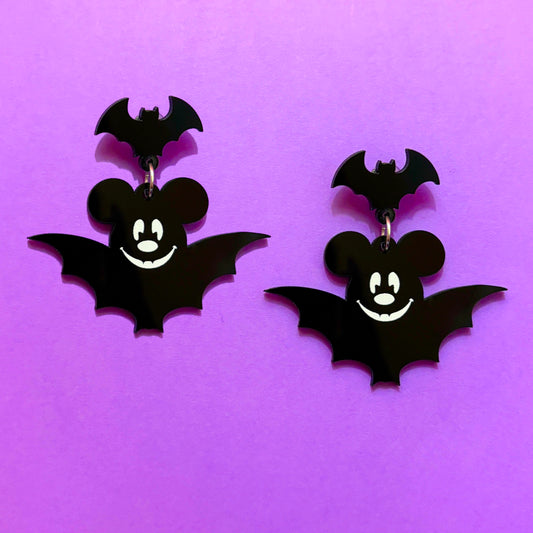 Mouse Bat Drop Earrings