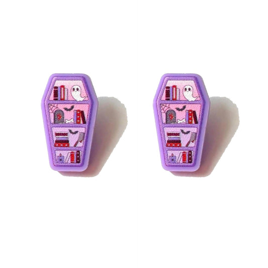 Spooky Pastel Bookcase Post Earrings