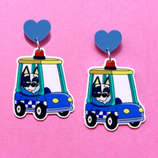 Grumpy Car Muffin Drop Earrings