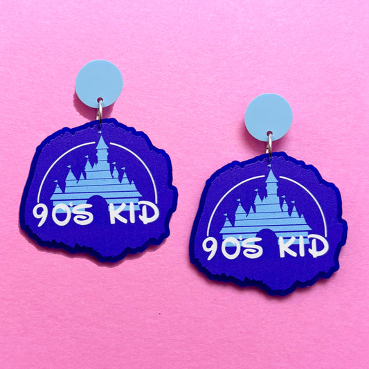90s Castle Kid Drop Earrings