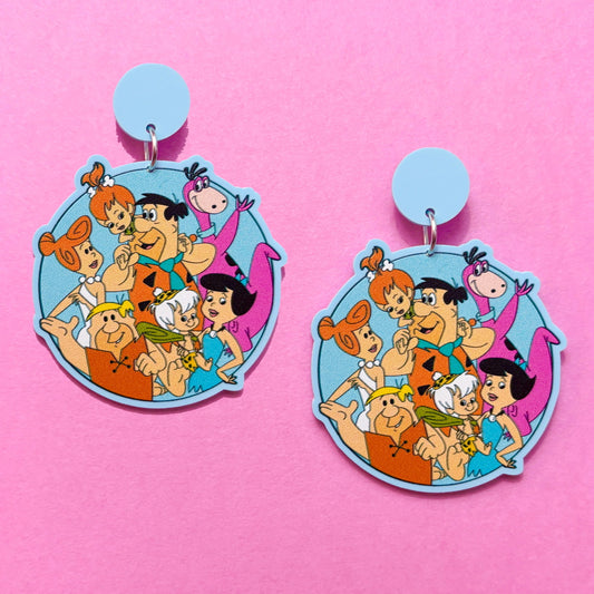 Bedrock Family Acrylic Drop Earrings
