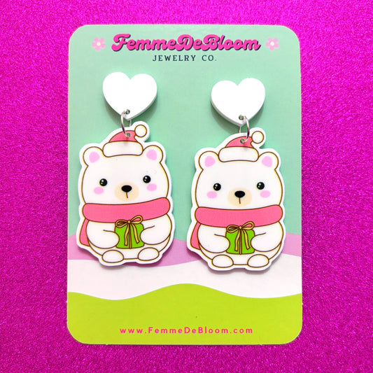 FREE GIFT - Polar Bear Cutie Drop Earrings