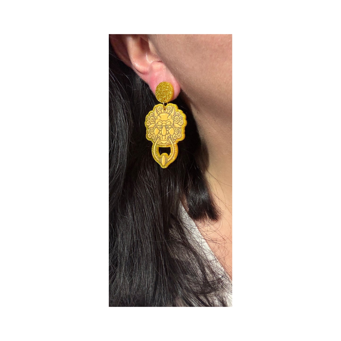 Labyrinth Door Knockers Drop Earrings