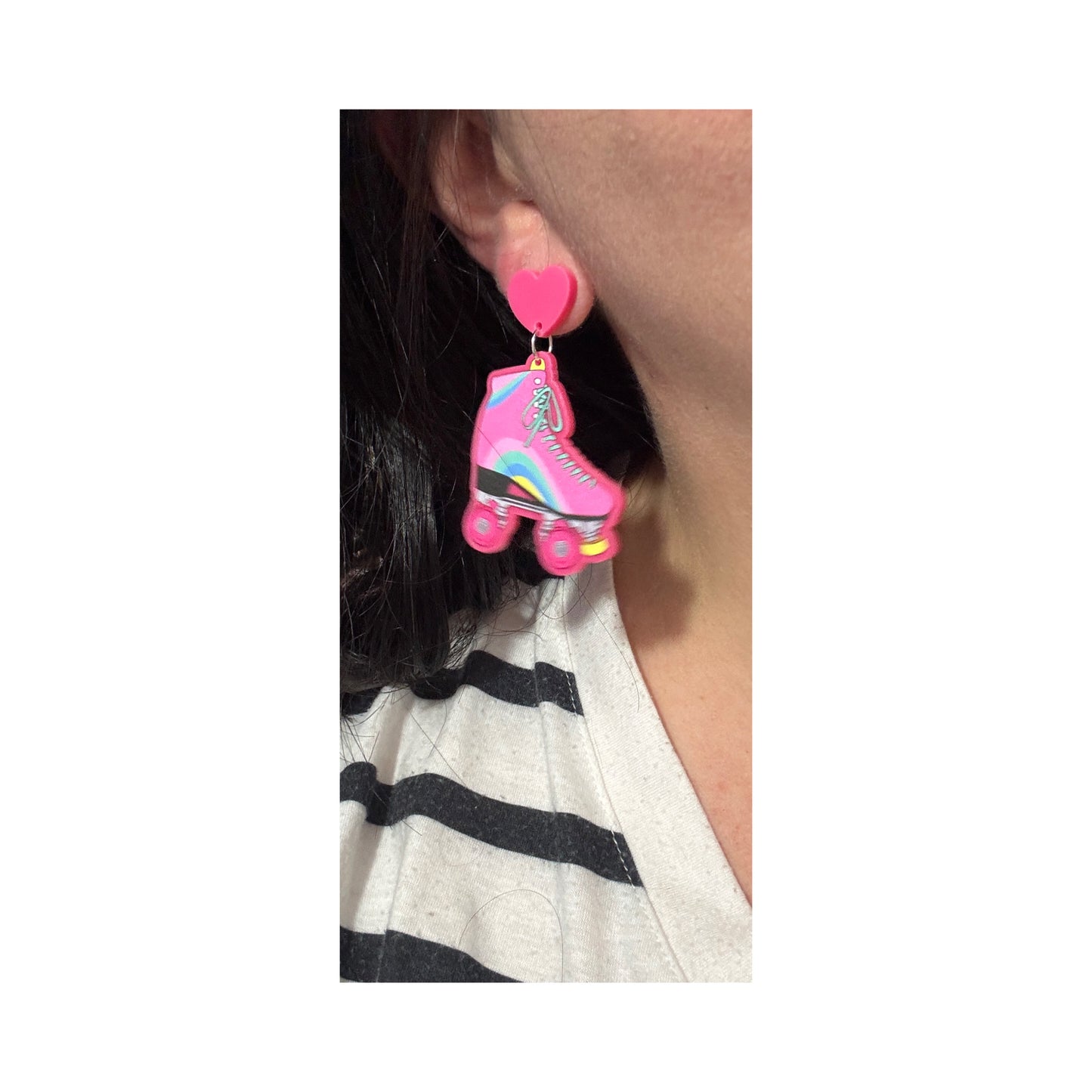 Retro Rollerskates Drop Earrings