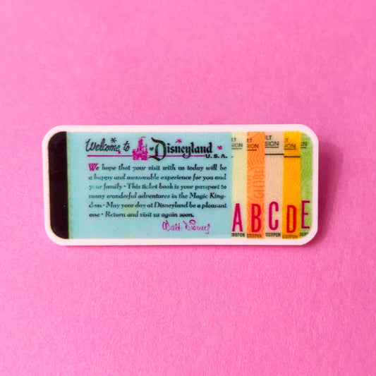 Retro Park Ticket Book Pin
