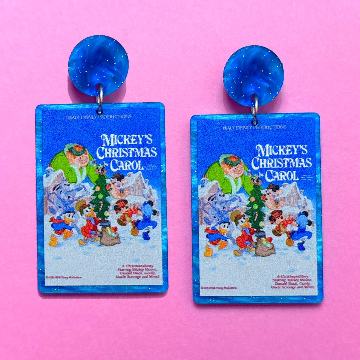 Mouse Christmas Carol Drop Earrings