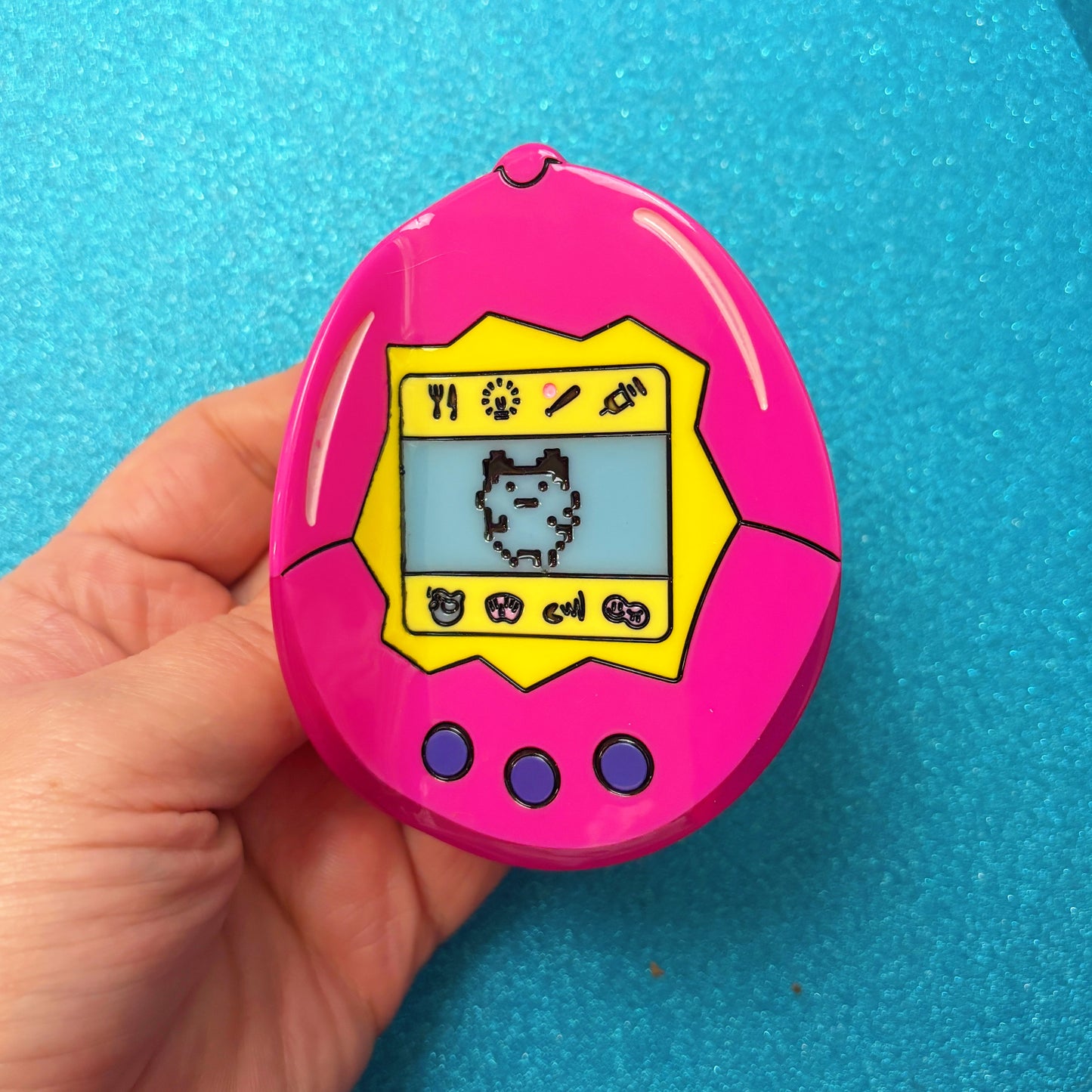 Hot Pink Digital Pet Hair Claw Clip