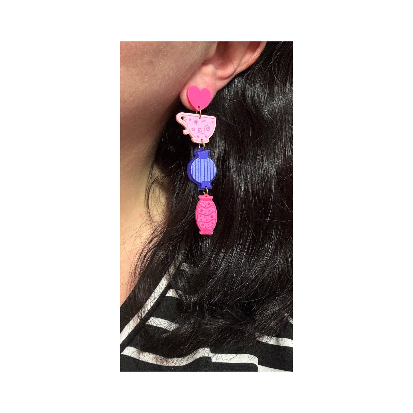 Tea Party Tiered Drop Earrings