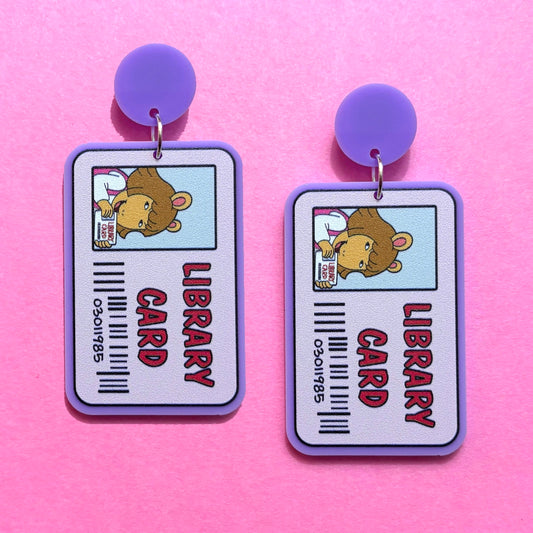 D.W. Library Card Drop Earrings
