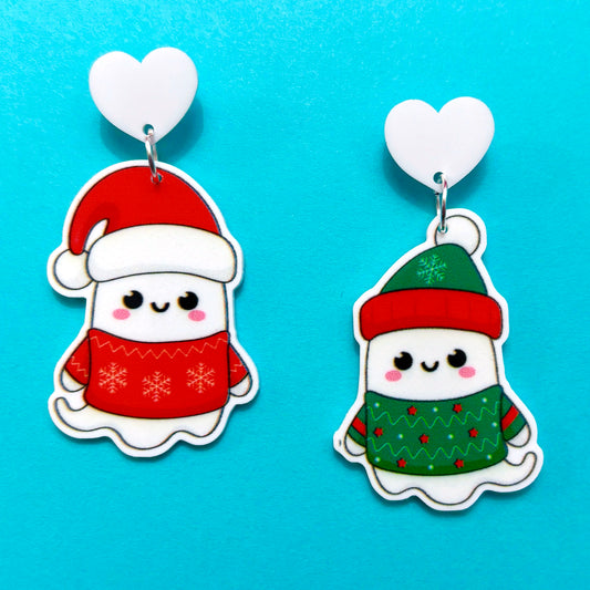 Holiday Ghost Cuties Drop Earrings