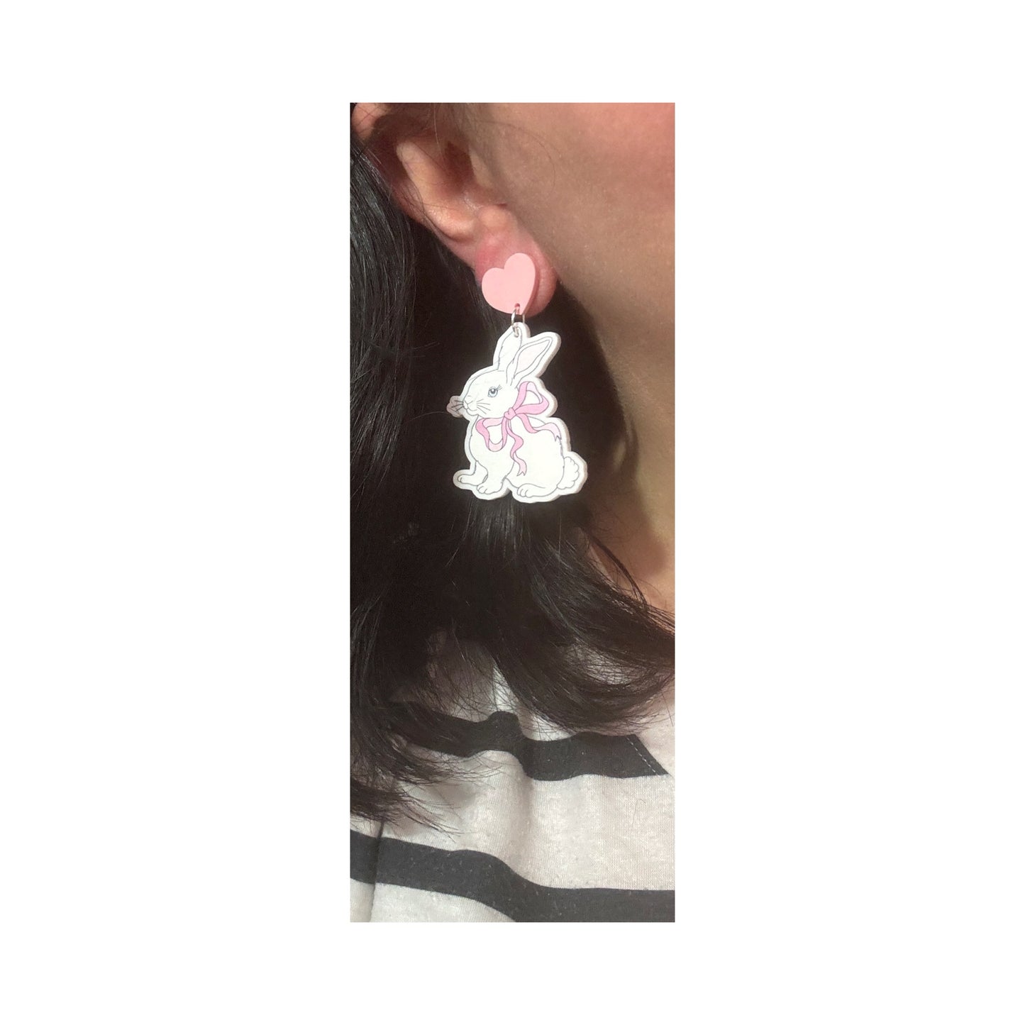 Spring Bunny Drop Earrings