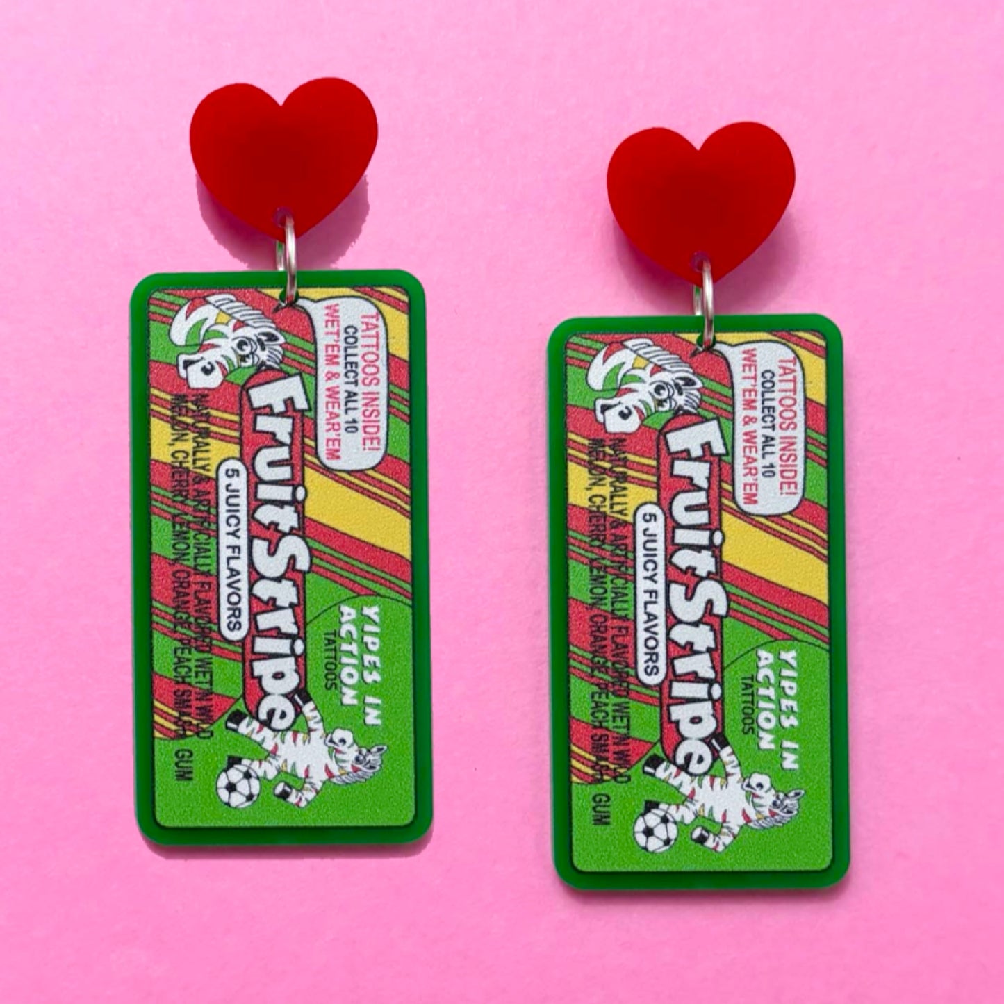 Fruit Stripe Gum Drop Earrings