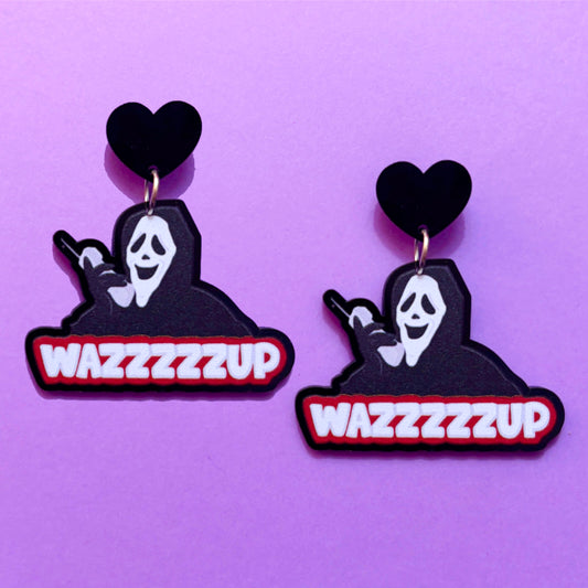 Wazzup Ghostface Drop Earrings