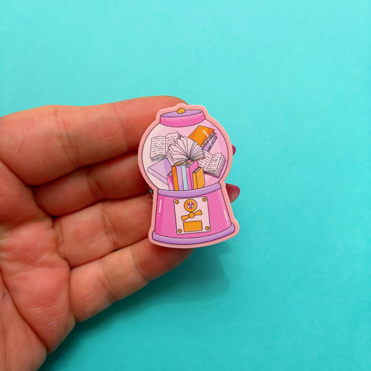 Bookish Gumball Machine Pin