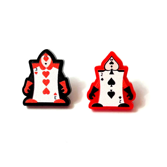 Wonderland Playing Cards Post Earrings