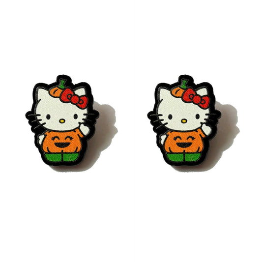 Pumpkin HK Post Earrings