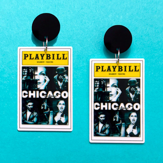 Chicago Playbill Drop Earrings