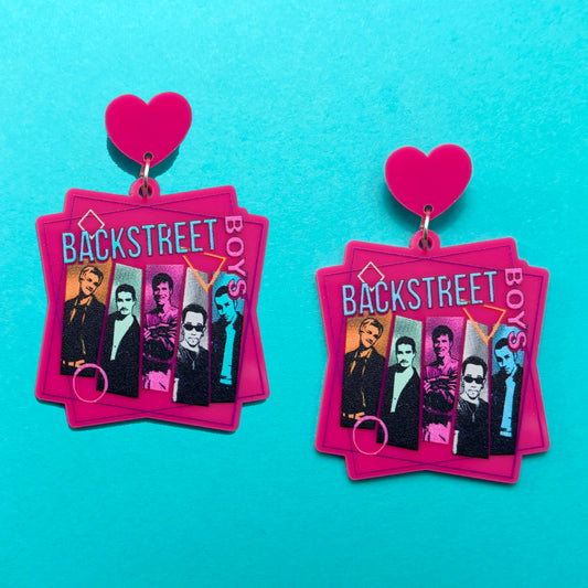 BSB Hot Pink Drop Earrings