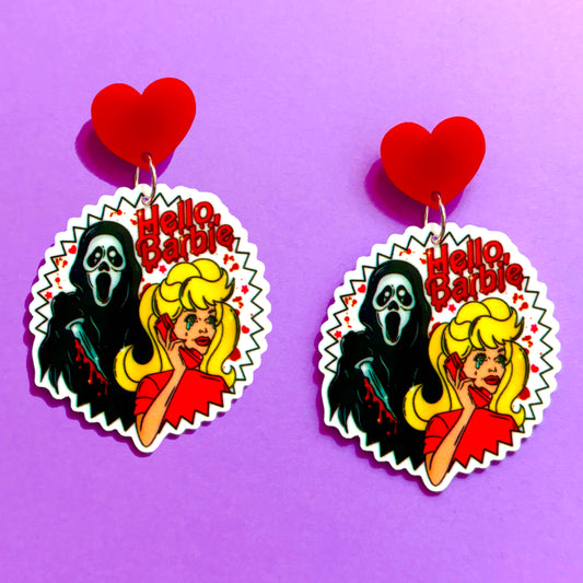 Ghostface Doll Drop Earrings