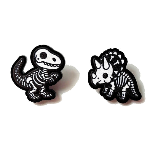 Skeleton Dinos Post Earrings