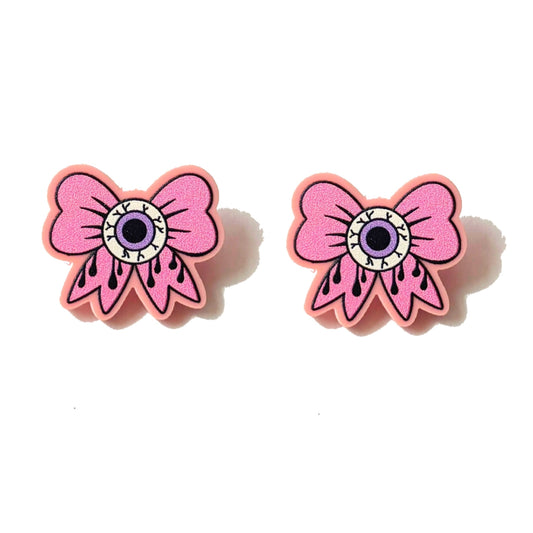 Pastel Spooky Bow Post Earrings