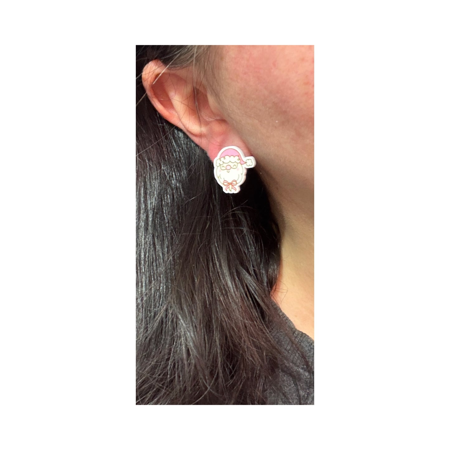 Pink Santa Cutie Post Earrings