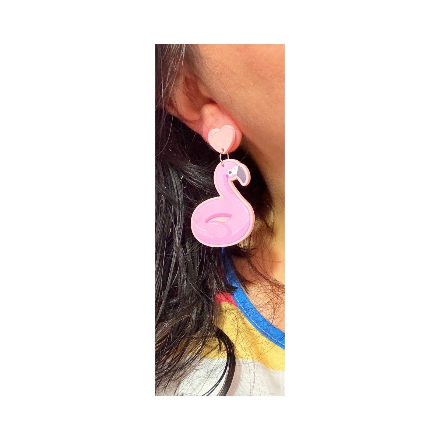 Flamingo Floatie Drop Earrings