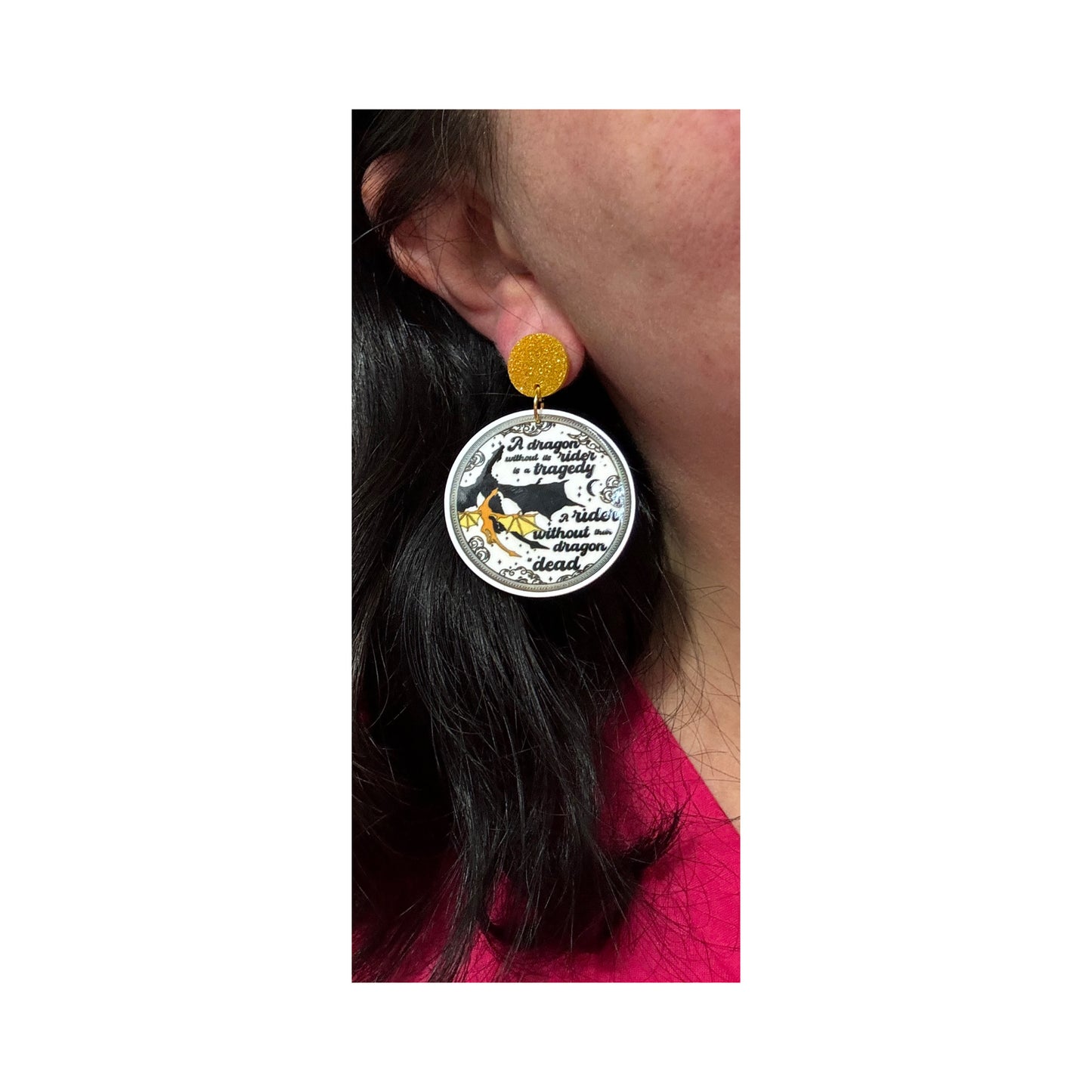 Dragon & Rider Drop Earrings