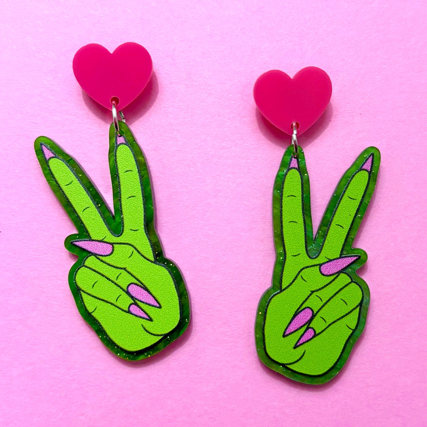 Peace Out, Witches Drop Earrings