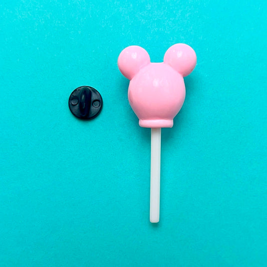 Pastel Pink Mouse Lollipop Lapel Pin