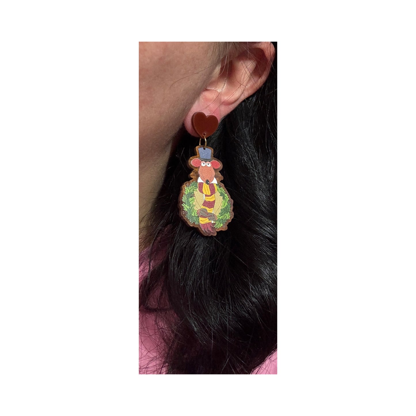 Christmas Carol Rizzo Drop Earrings