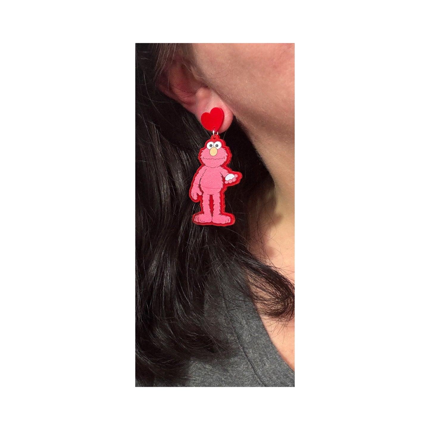 Red Monster & Rocco Drop Earrings