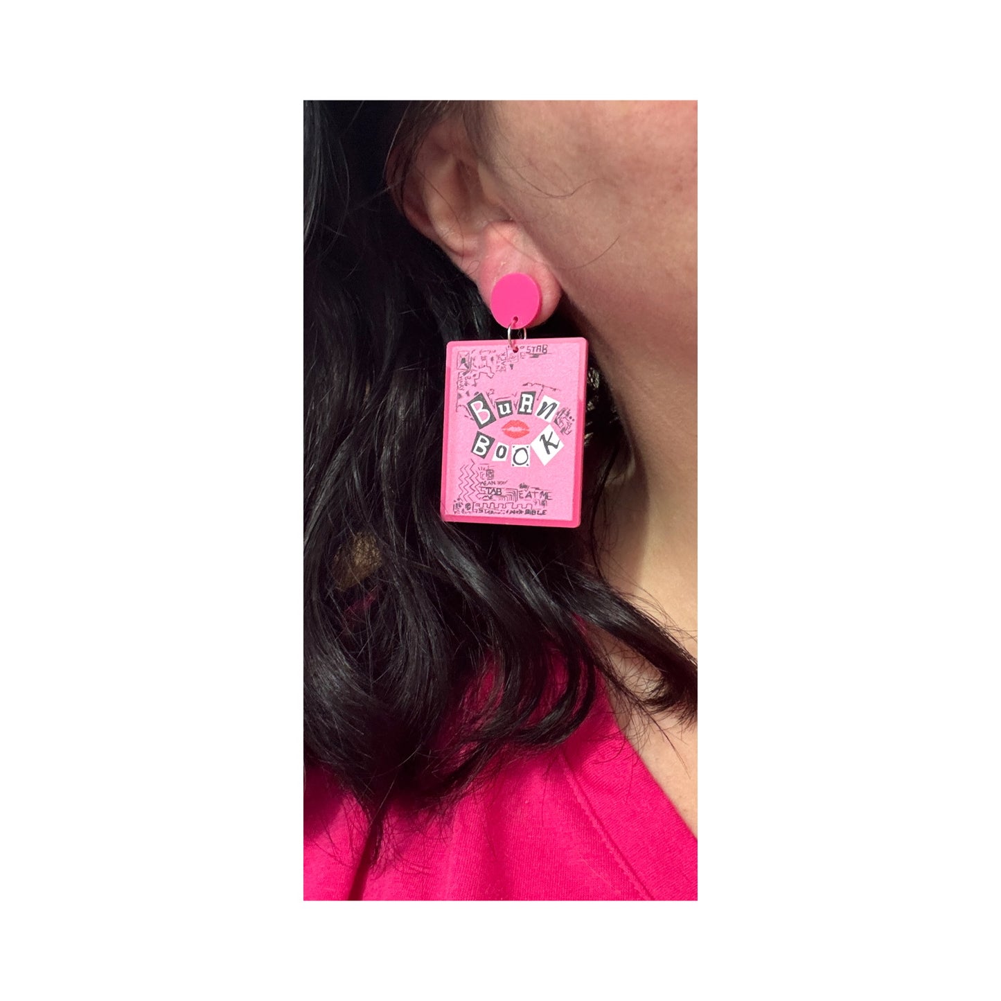 Burn Book Acrylic Drop Earrings
