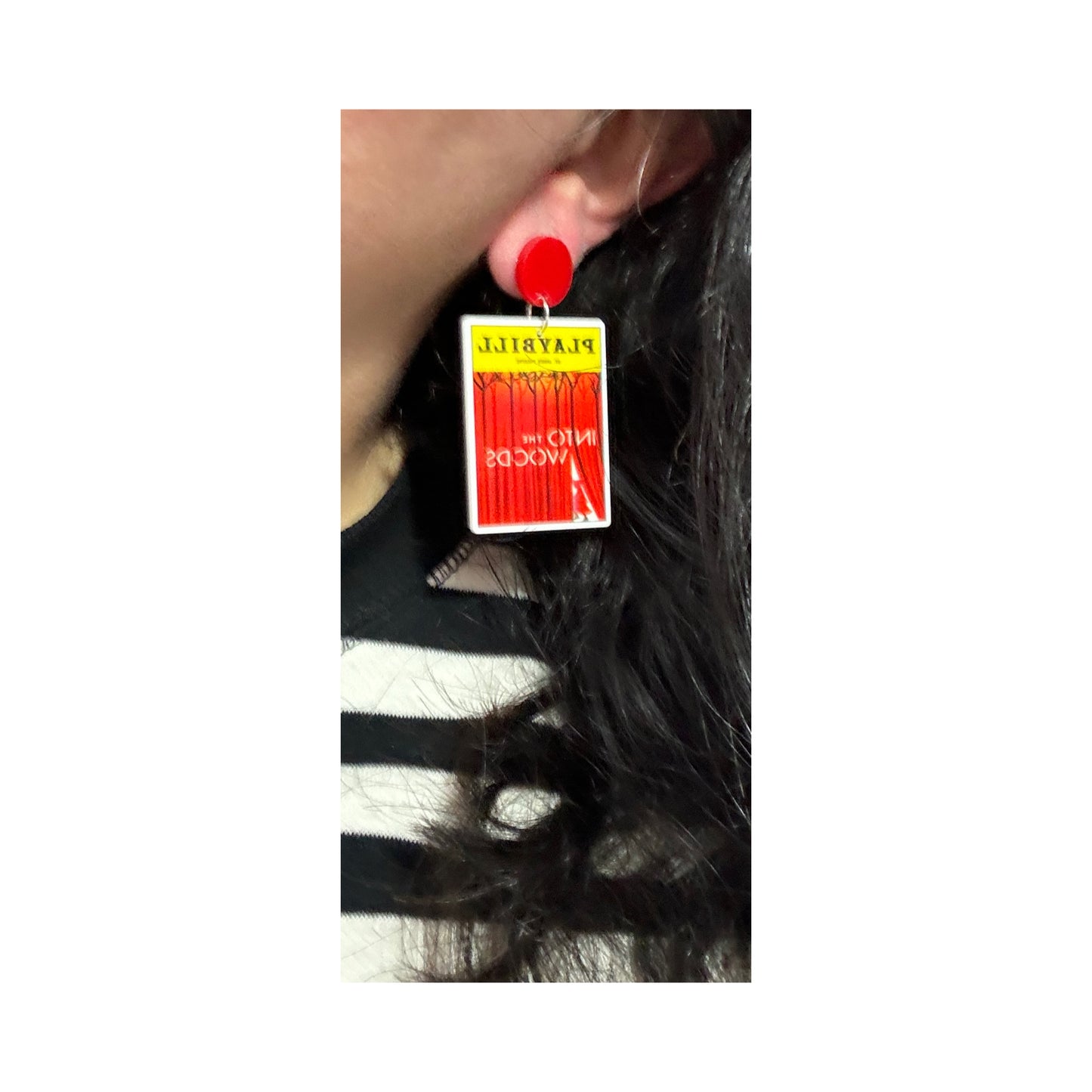 Into The Woods Playbill Drop Earrings