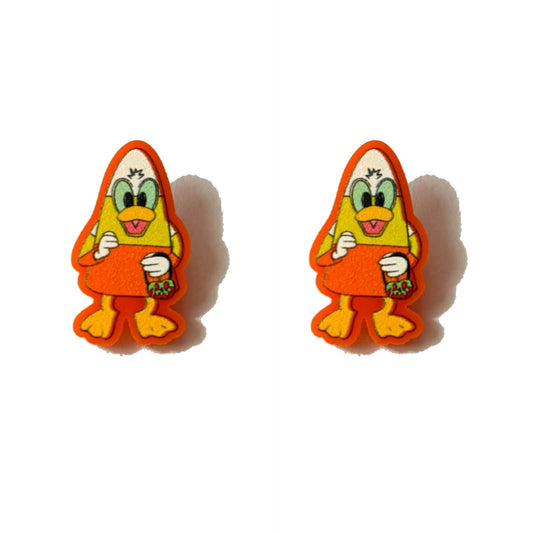 Candy Corn Duck Post Earrings