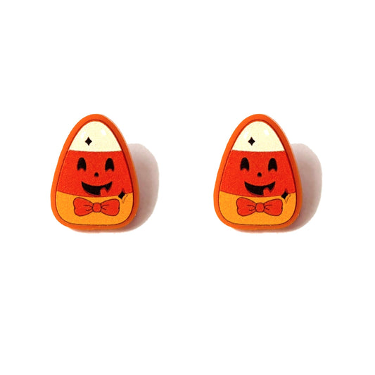 Retro Candy Corn Post Earrings
