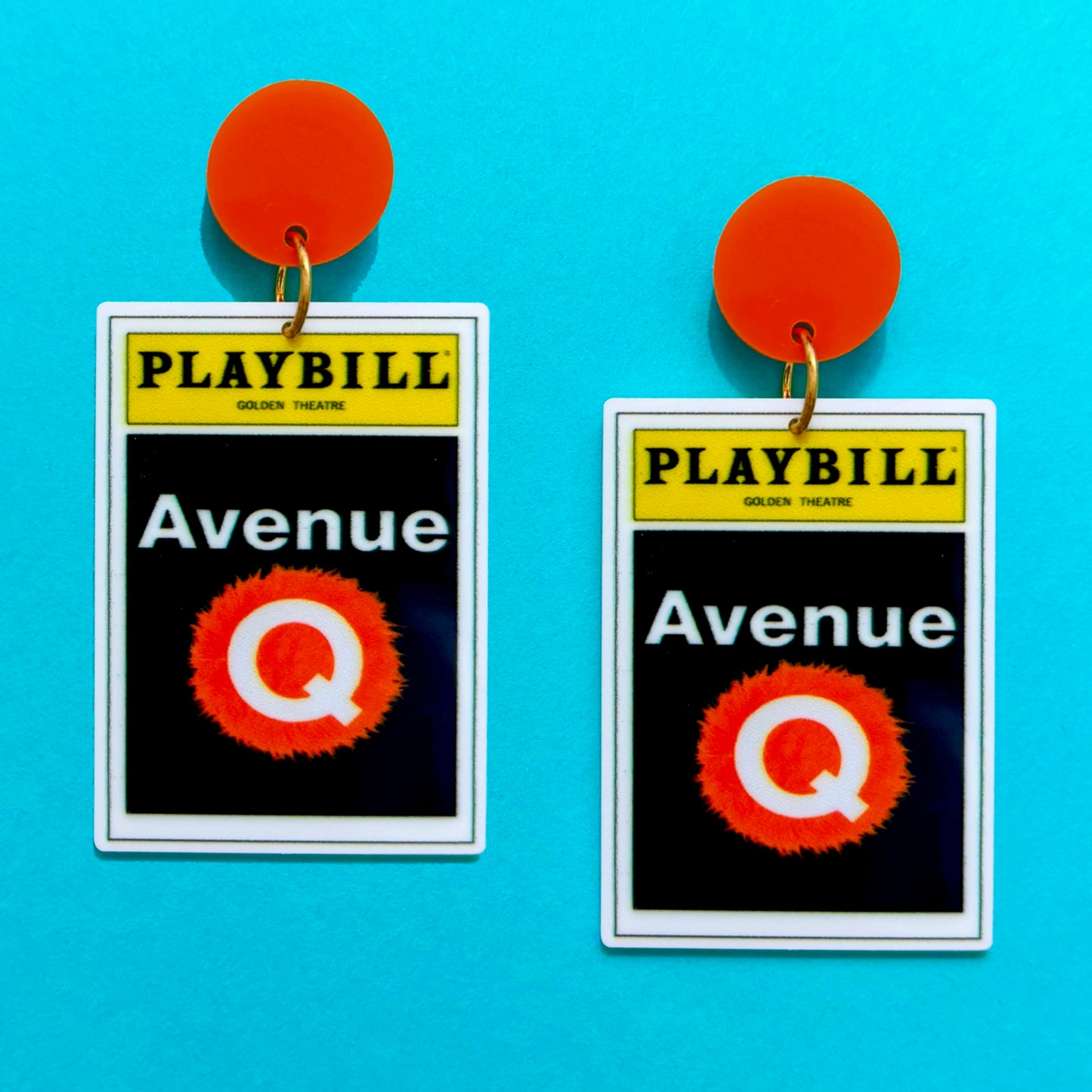 Avenue Q Playbill Drop Earrings