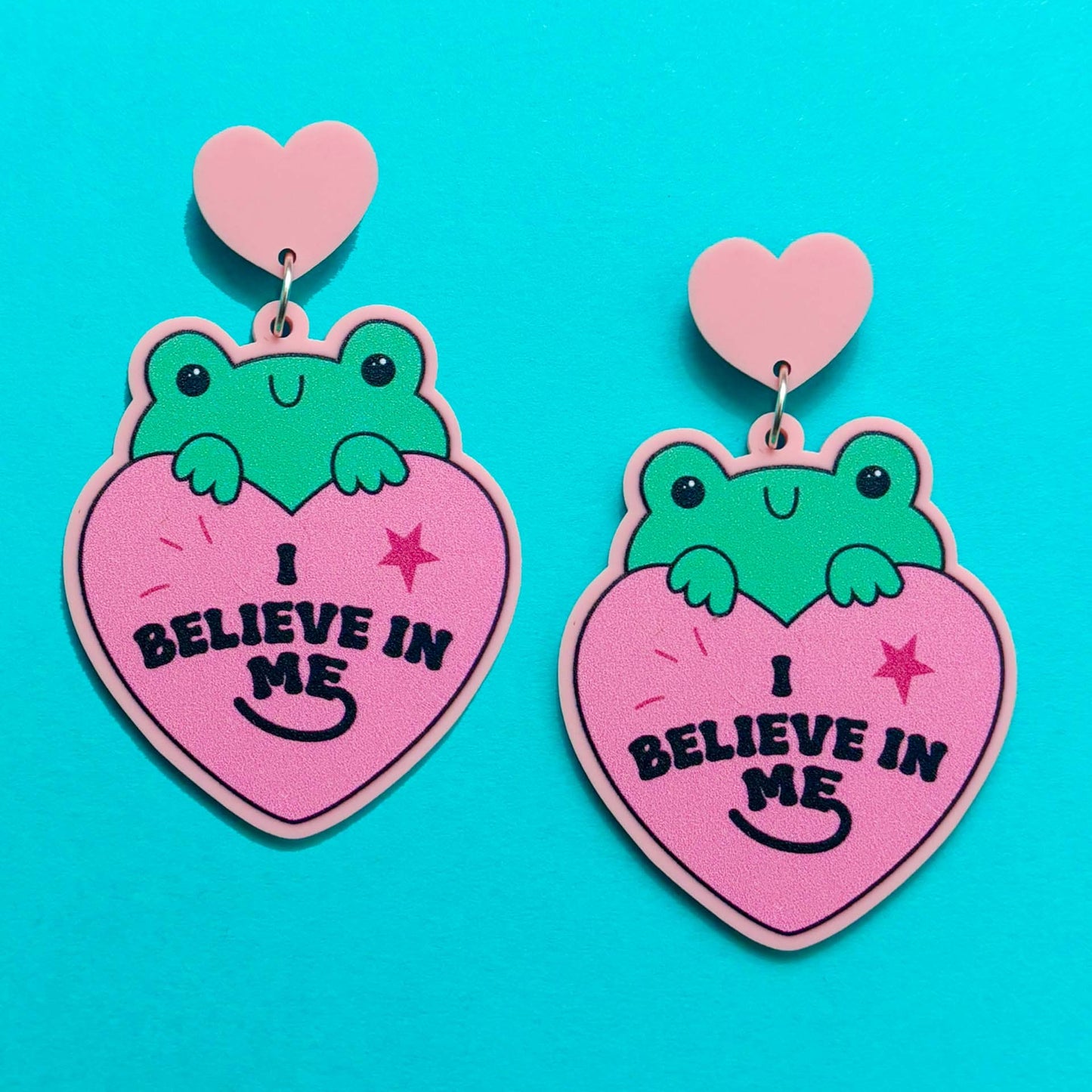 I Believe In Me Froggie Drop Earrings