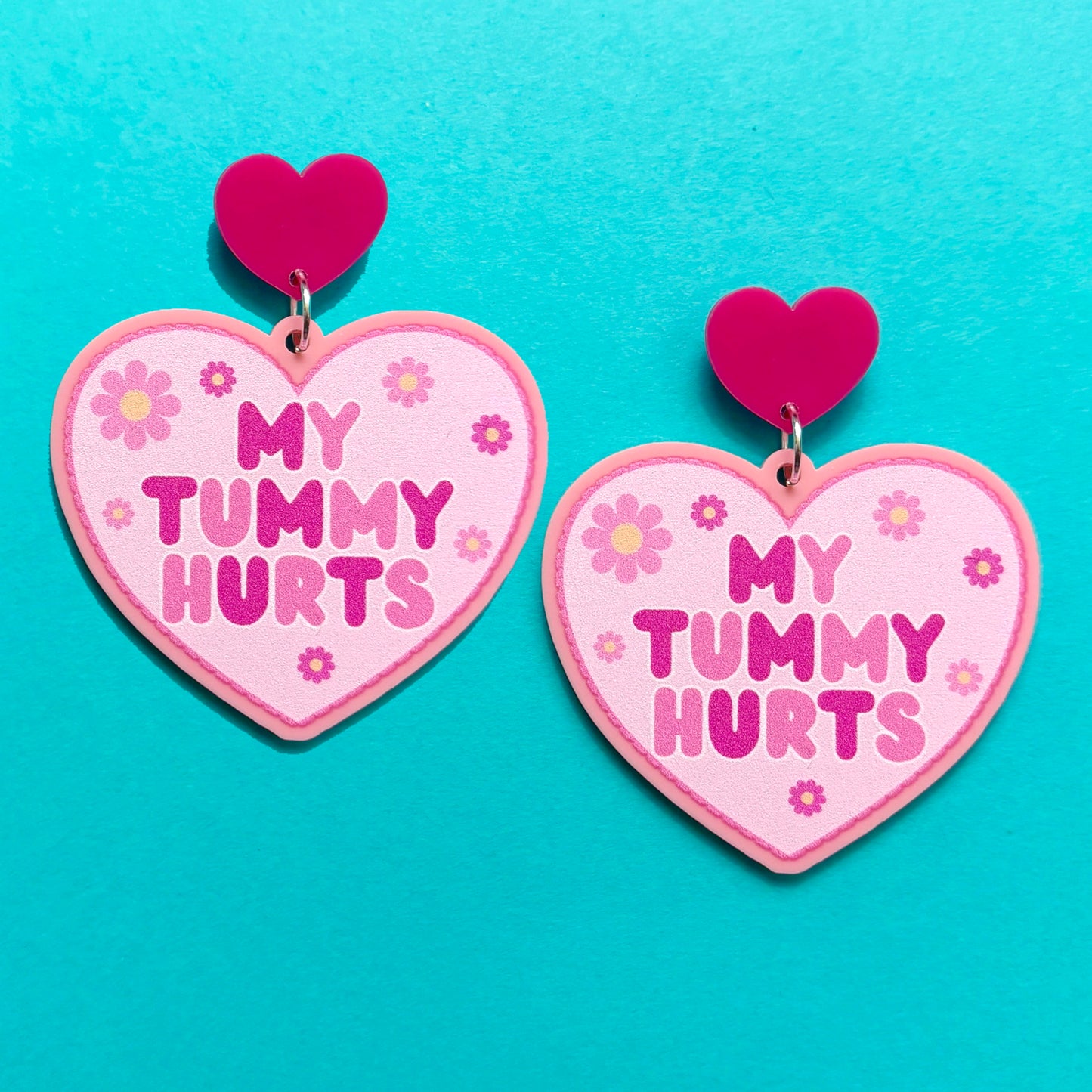 My Tummy Hurts Drop Earrings