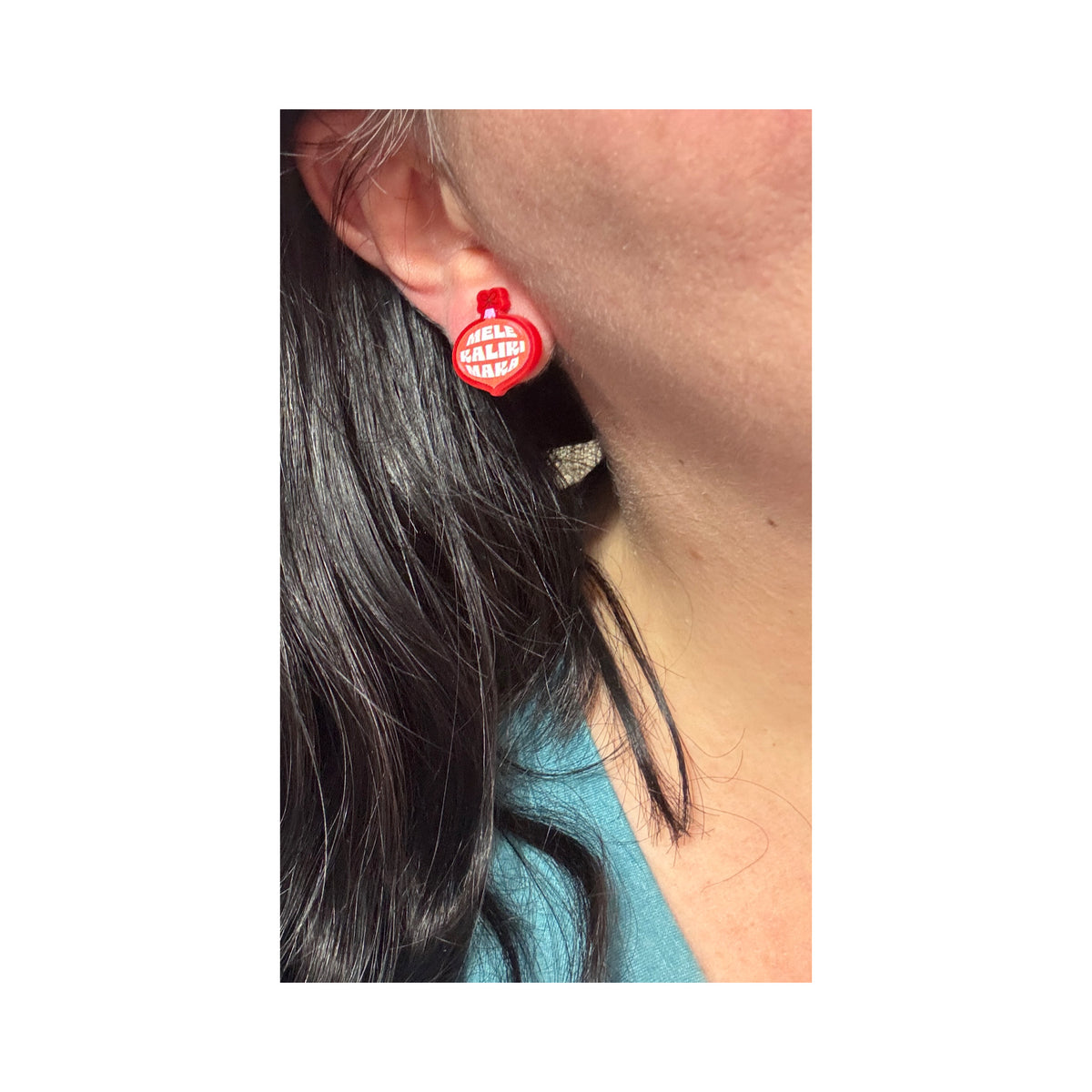 Mele Kalikimaka Post Earrings